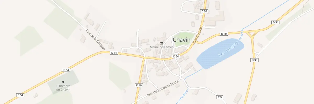 Plan du 1 Rue du Commerce à Chavin