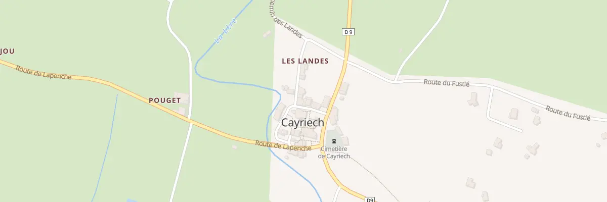 Plan du 1 Rue du Lavoir à Cayriech