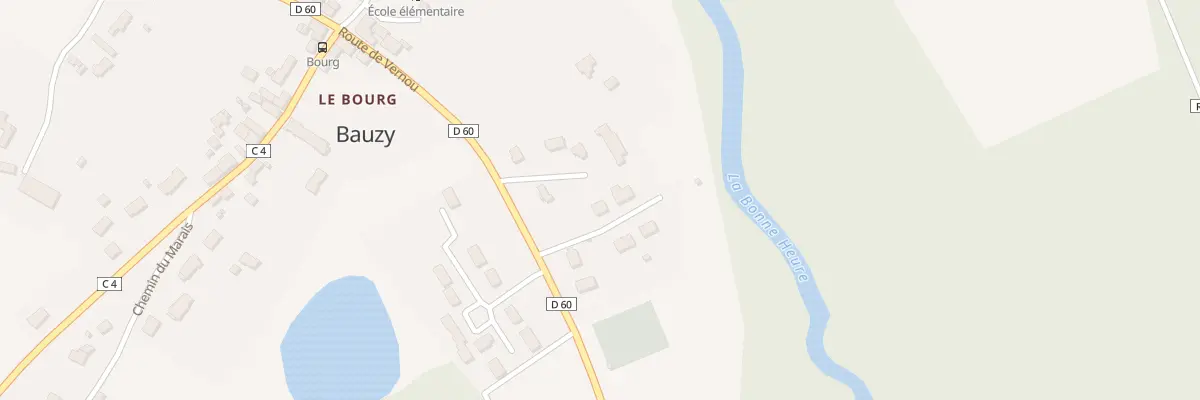 Plan de Rte de Vernou à Bauzy