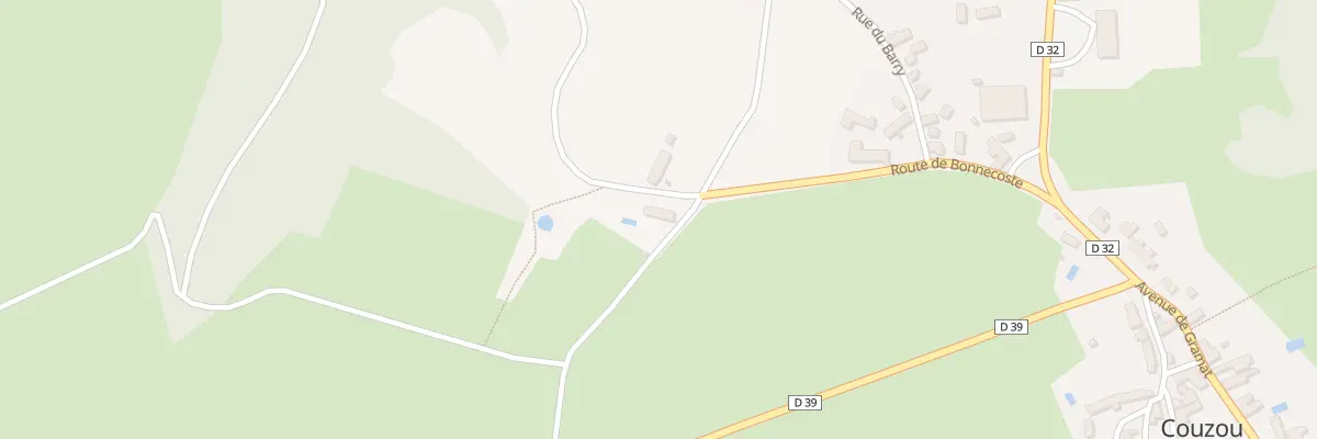 Plan du 293 Rte de Bonnecoste à Couzou