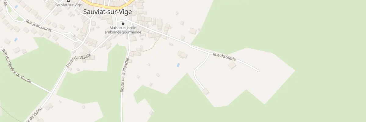 Plan du 28 Rue du Stade à Sauviat-sur-Vige