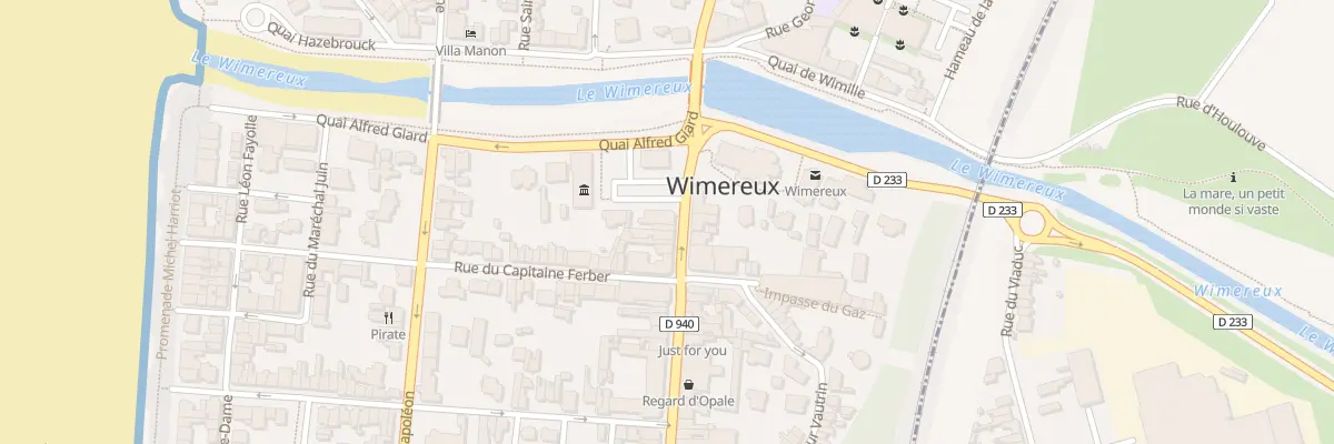 Plan de la Rue Carnot à Wimereux