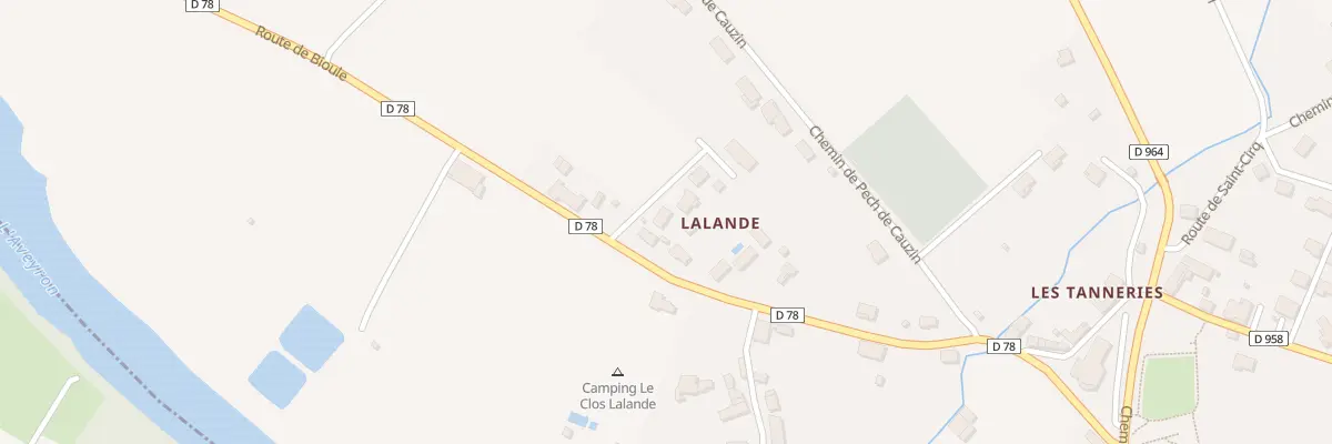 Plan du 2 Lalande à Montricoux