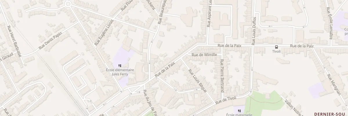 Plan du 23B Rue de la Paix à Boulogne-sur-Mer