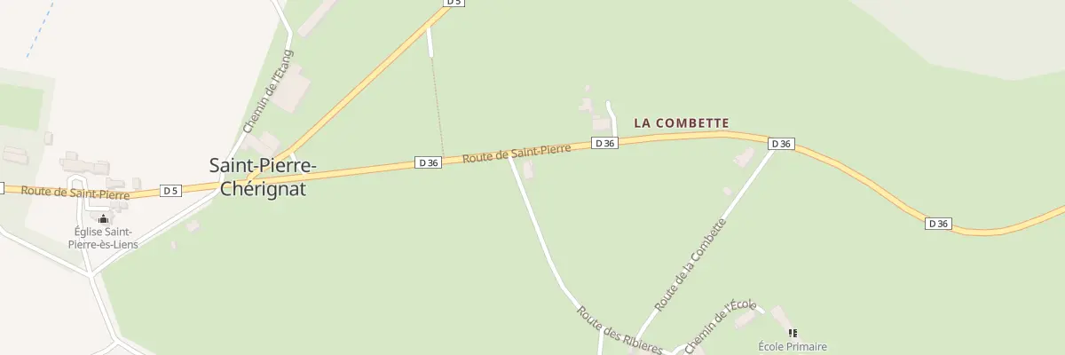 Plan du 1 Rte des Ribieres à Saint-Pierre-Chérignat