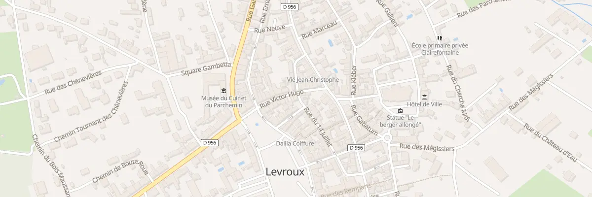 Plan du 14 Rue Victor-Hugo à Levroux
