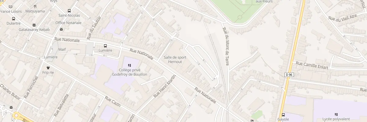Plan du 169 Rue Nationale à Boulogne-sur-Mer