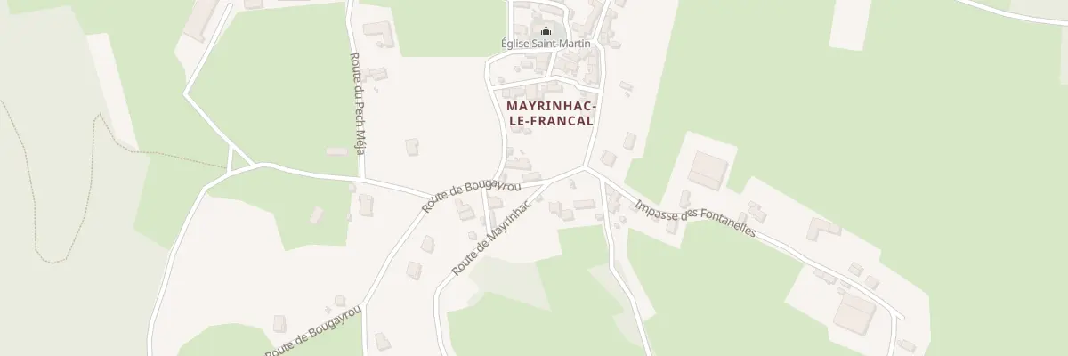Plan du 5015 Mayrinhac Le Francal à Rocamadour