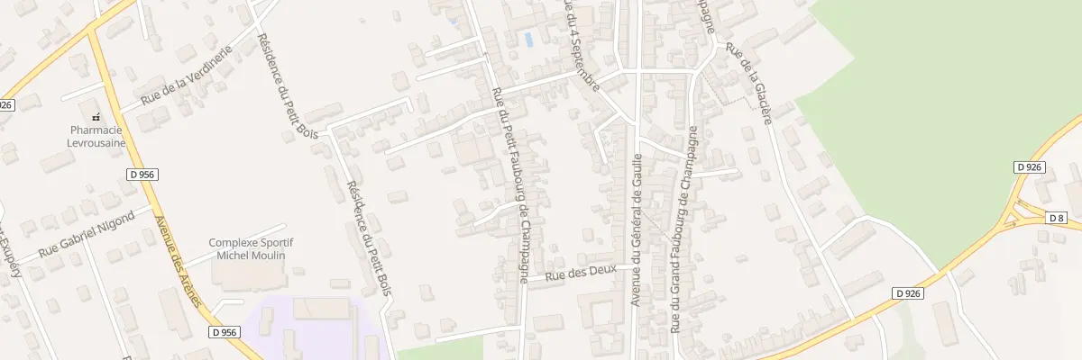 Plan du 33 Rue du Pt Fbg de Champagne à Levroux