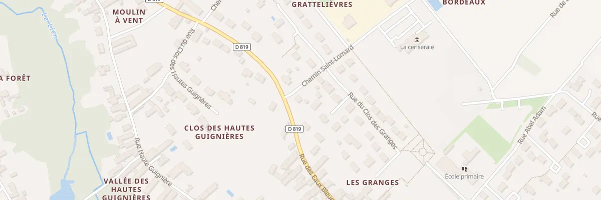 Plan du 50 Rue des Eaux Bleues à Tavers