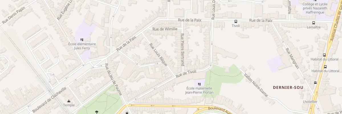 Plan du 16 Rue Louis Begue à Boulogne-sur-Mer