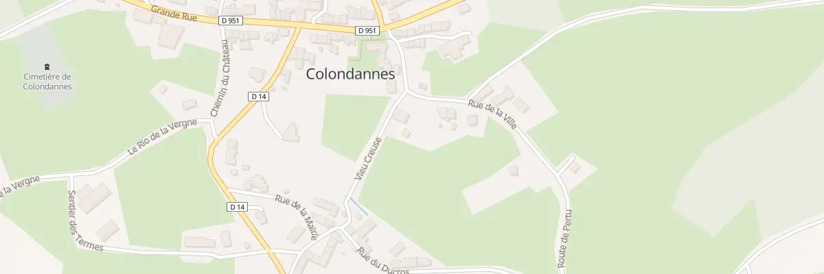 Plan du 1 Vieu Creuse à Colondannes