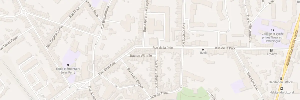 Plan du 54 Rue de la Paix à Boulogne-sur-Mer