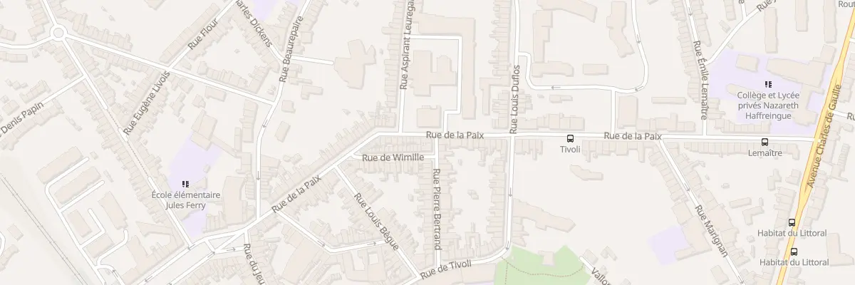 Plan du 60 Rue de la Paix à Boulogne-sur-Mer
