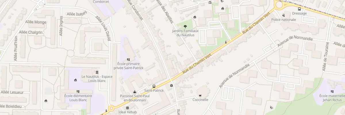 Plan du 12 Rue Condorcet à Boulogne-sur-Mer