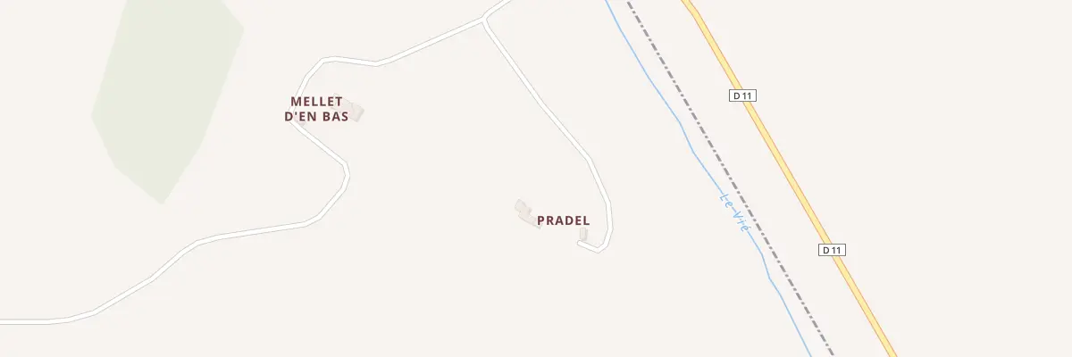 Plan du 110 Pradel à Aignes