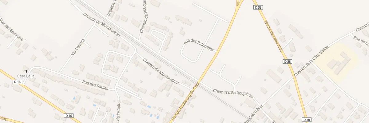 Plan du 160 Rue des Palombes à Baziège