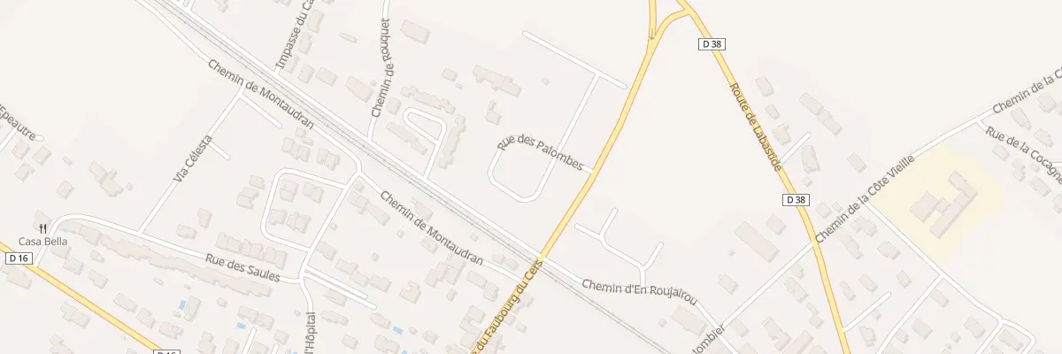 Plan du 205 Rue des Palombes à Baziège
