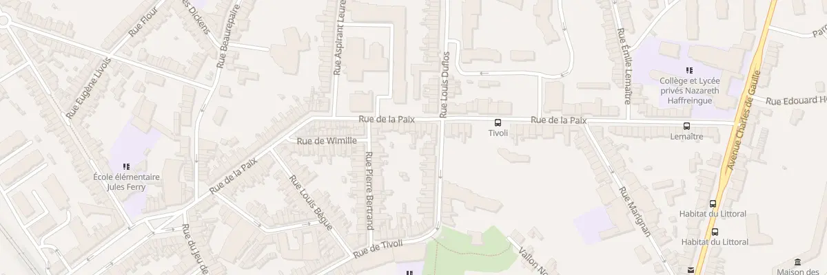 Plan du 78 Rue de la Paix à Boulogne-sur-Mer
