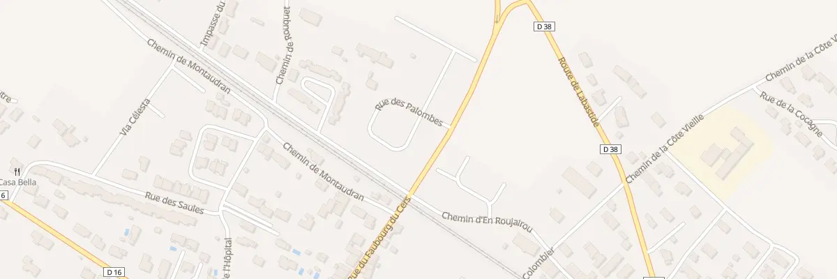 Plan du 208 Rue des Palombes à Baziège