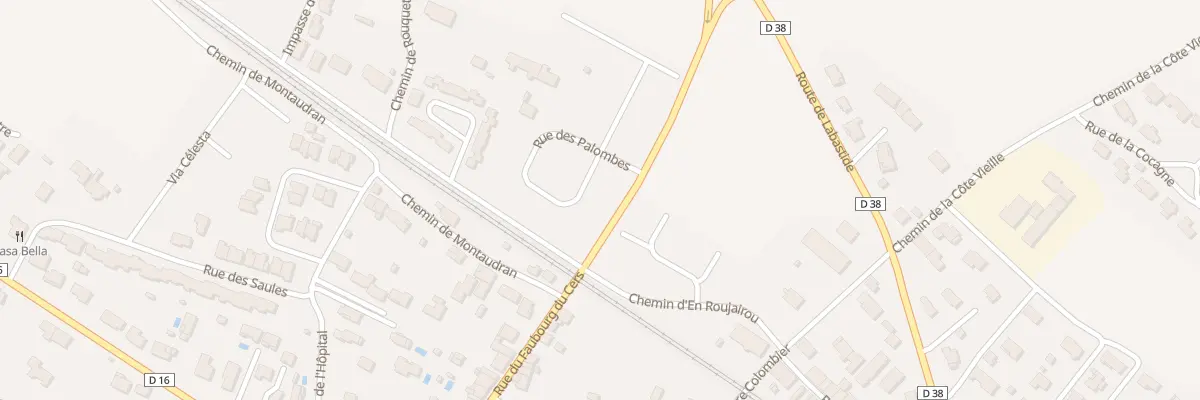 Plan du 200 Rue des Palombes à Baziège