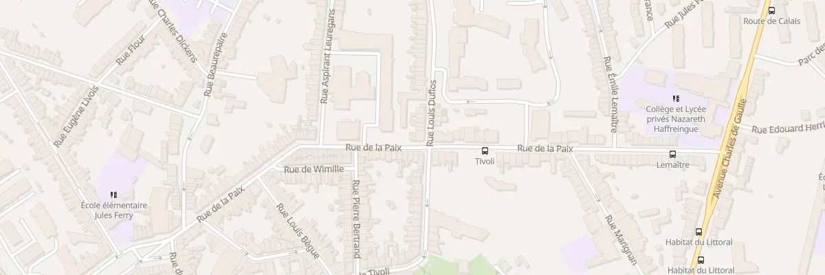 Plan du 65 Rue de la Paix à Boulogne-sur-Mer