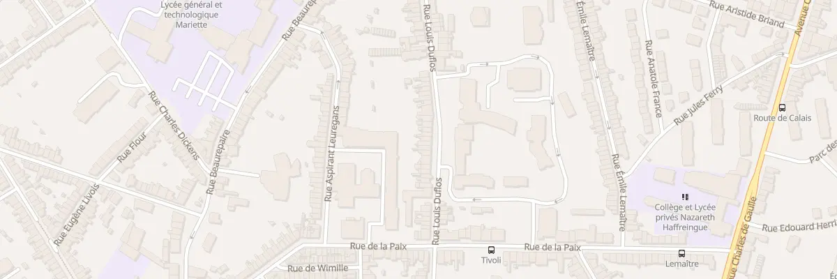 Plan du 33 Rue Louis Duflos à Boulogne-sur-Mer