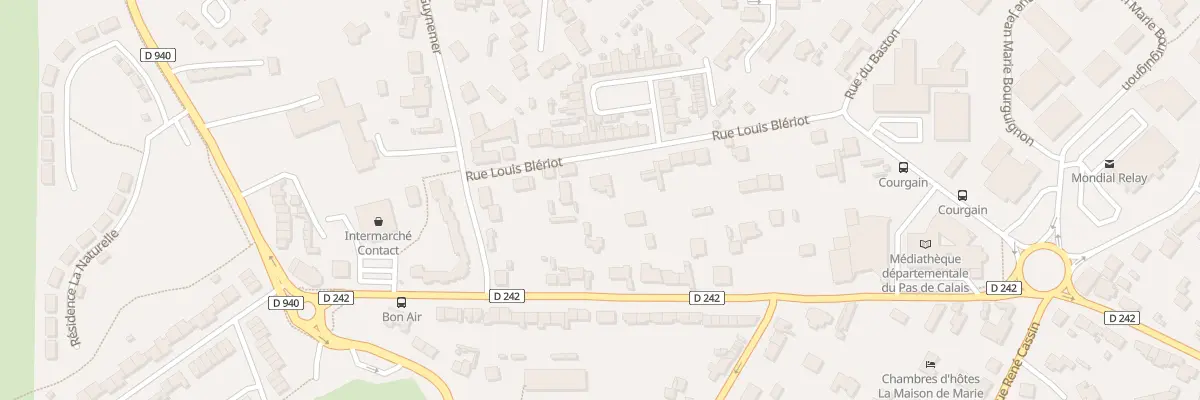 Plan du 8 Rue Louis Bleriot à Wimereux