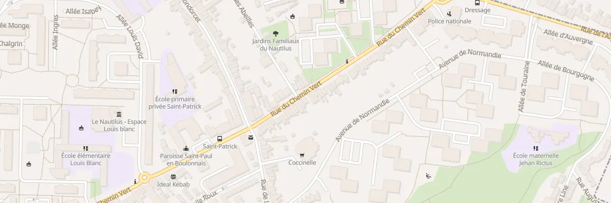 Plan du 238 Rue du Chemin Vert à Boulogne-sur-Mer