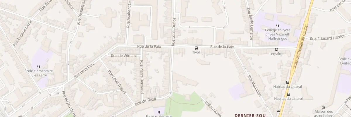 Plan du 86 Rue de la Paix à Boulogne-sur-Mer