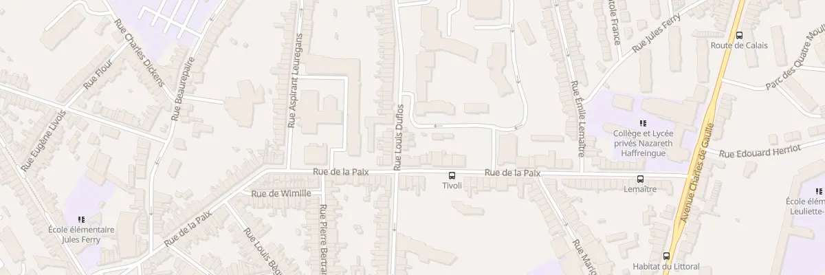 Plan du 12 Rue Louis Duflos à Boulogne-sur-Mer