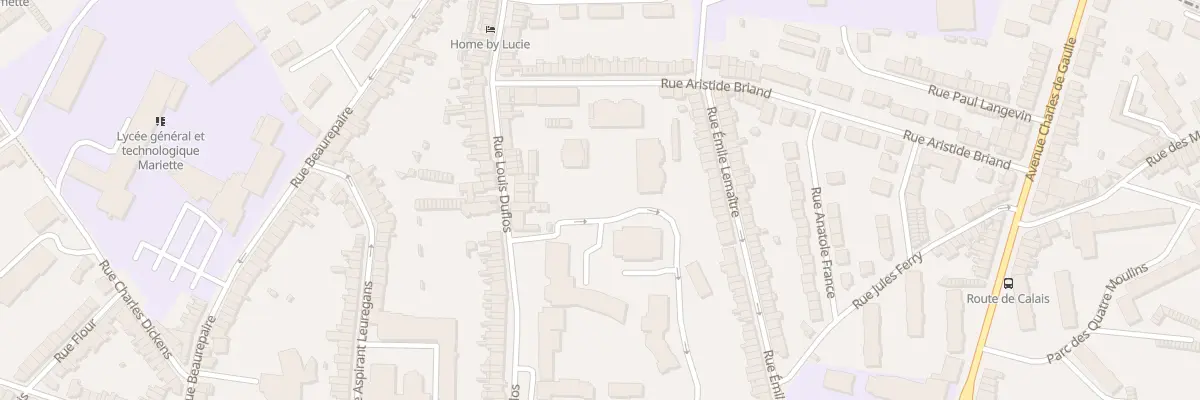 Plan du 16E Rue Aristide Briand à Boulogne-sur-Mer