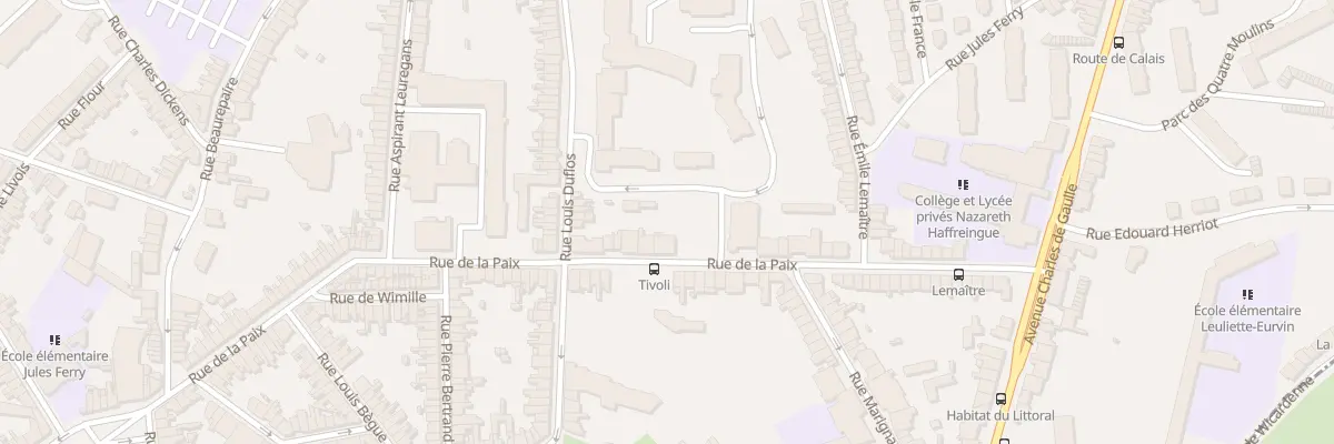 Plan du 85 Rue de la Paix à Boulogne-sur-Mer