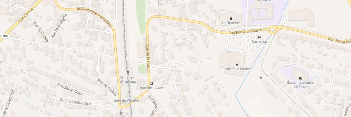 Plan du 5 Sen de la Gare à Wimille