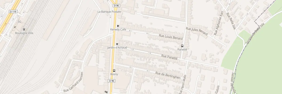 Plan du 29 Rue Panetié à Boulogne-sur-Mer