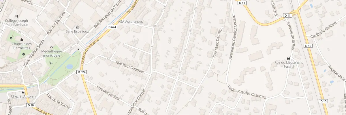 Plan du 9 Rue Gabriel Faure à Pamiers