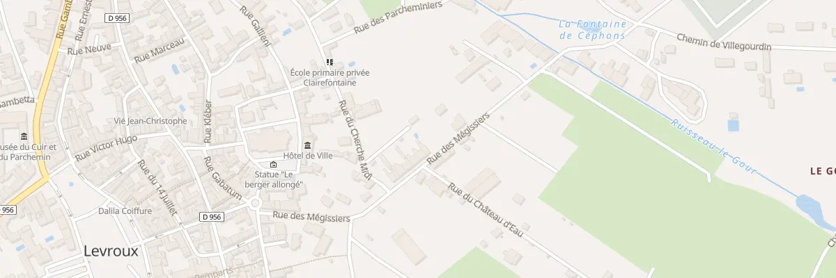 Plan du 19 Rue des Mégissiers à Levroux