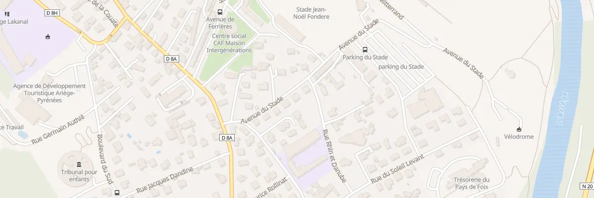 Plan du 10 Av du Stade à Foix