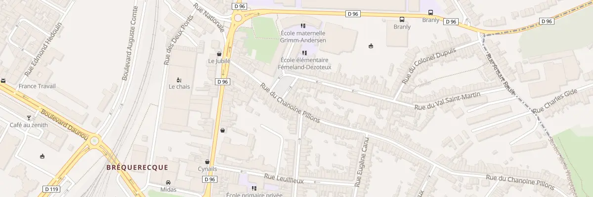 Plan du 25 Rue du Chanoine Pillons à Boulogne-sur-Mer