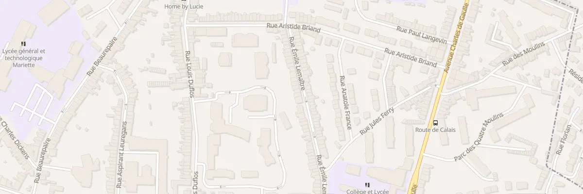 Plan du 65 Rue Emile Lemaitre à Boulogne-sur-Mer