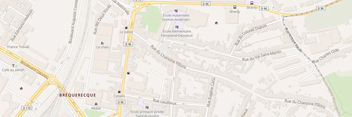 Plan du 29 Rue du Chanoine Pillons à Boulogne-sur-Mer