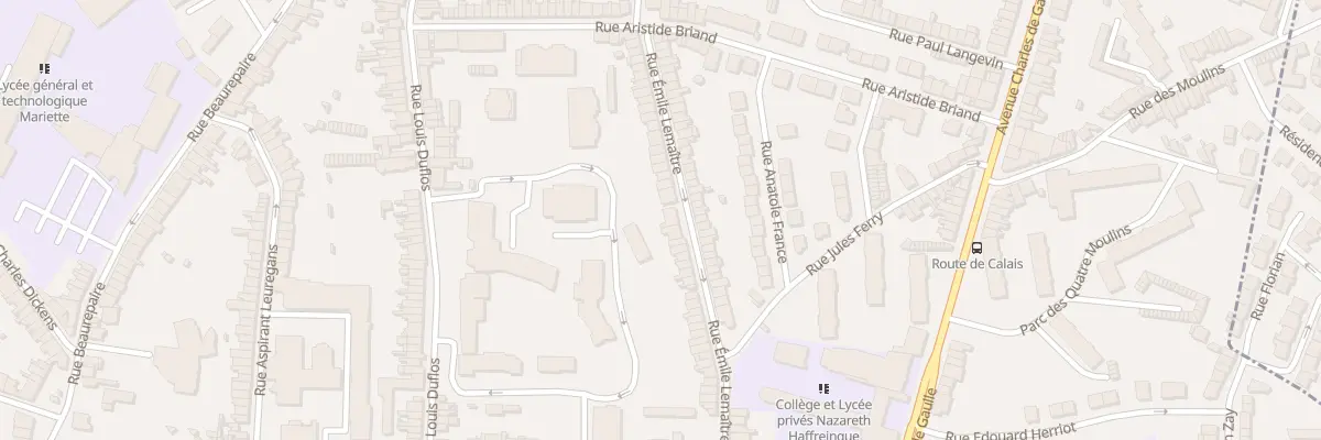 Plan du 59 Rue Emile Lemaitre à Boulogne-sur-Mer