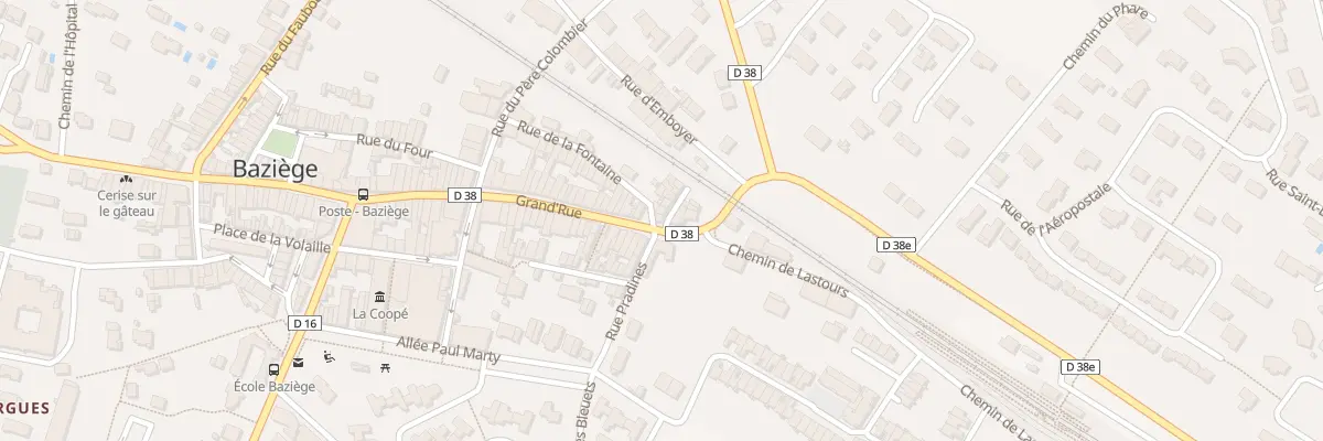 Plan du 100 Gr Grand Rue à Baziège