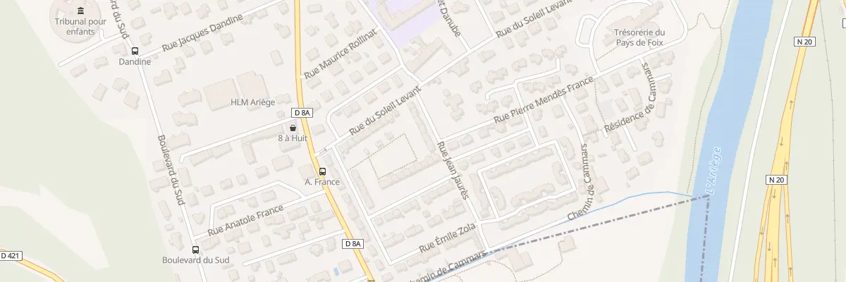 Plan du 9 Rue Jean Jaures à Foix
