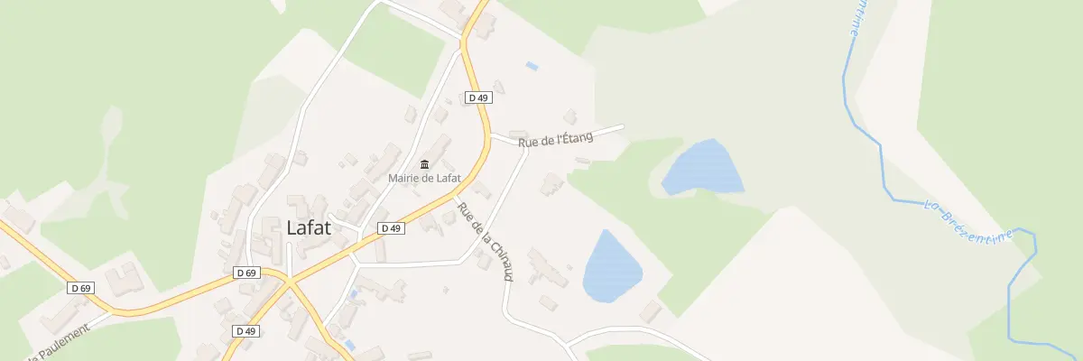 Plan du 2 Rue de l’Étang à Lafat