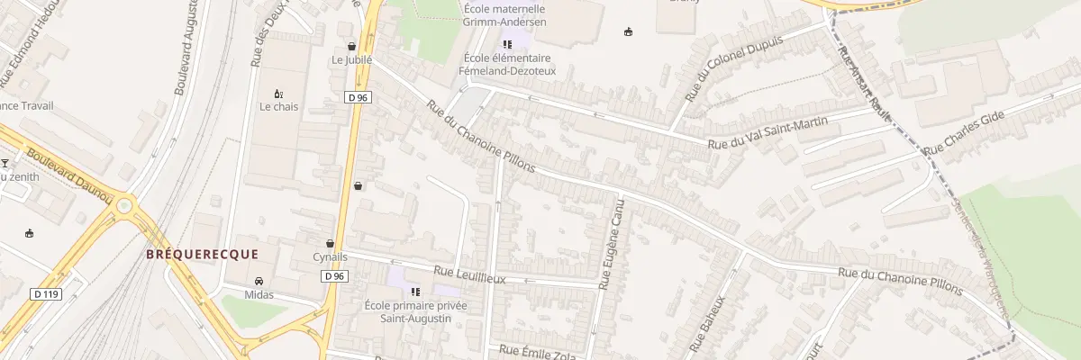 Plan du 60 Rue du Chanoine Pillons à Boulogne-sur-Mer