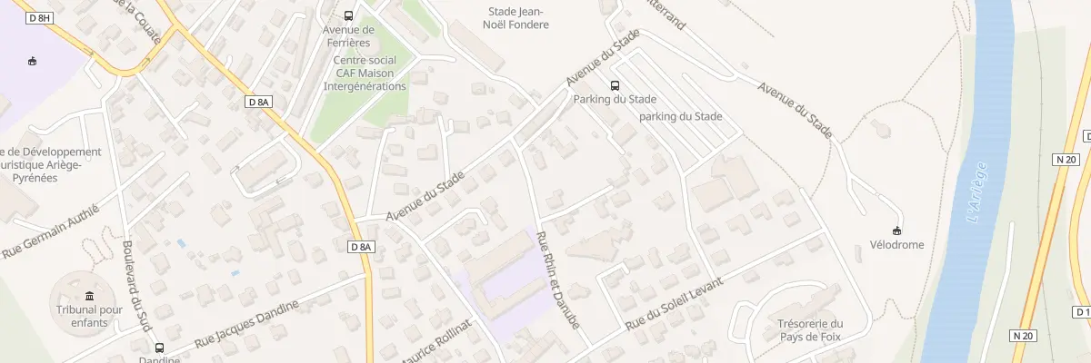 Plan du 9001 Rue Rhin et Danube à Foix