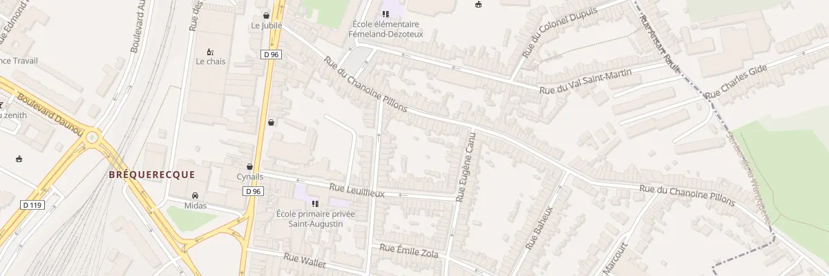 Plan du 62 Rue du Chanoine Pillons à Boulogne-sur-Mer