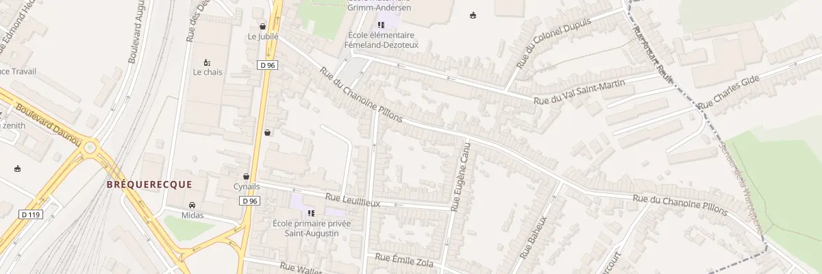 Plan du 64 Rue du Chanoine Pillons à Boulogne-sur-Mer