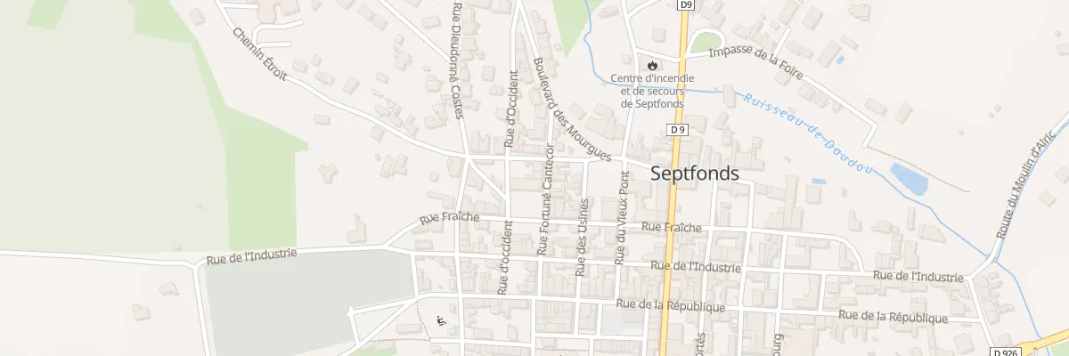 Plan du 9 Rue Fortuné Cantecor à Septfonds
